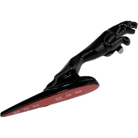 (Sort) Jaguar 3D Emblem Bil Logo Front Kølerfigur Bil Cover Krom Ørne Badge til XF XJ XE XK XKR XFL XJS E Biltilbehør