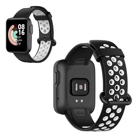 Xiaomi Mi Watch Lite / Redmi Watch bi-color silicone watch band - Black / White