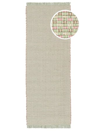 Small Baddha Rug - Pink/Green 80X250 Scandinavian Style