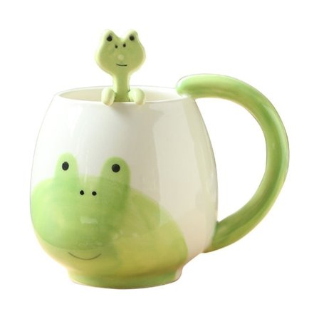 Sjove frø-krus, søde kaffekrus, keramiske frø-krus med