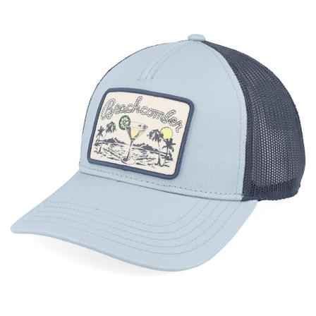American Needle - Blå trucker Caps - Beachcomber Archive Tiki Valin Smoke Blue/Navy Trucker @ Hatstore