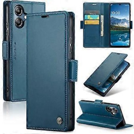 For Samsung Galaxy A06 Deksel CASEME 023 Serie RFID-blokkerende Blankt Stativ Telefondeksel (Stil A)