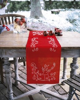 Broderikit Löpare Vinter-ren - Vervaco