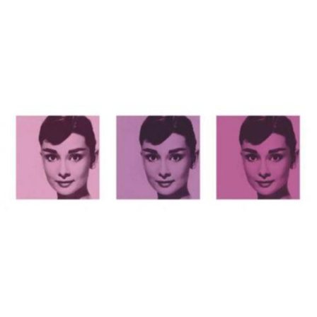 Audrey Hepburn - Pink triptych