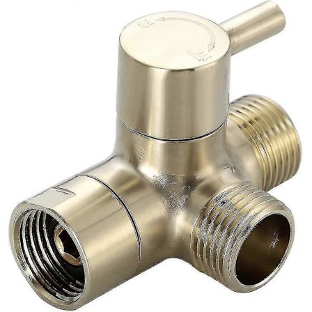 Dusjarm Omleder Ventil, 3-veis Dusj Splitter, G1/2 Dusjarm Omleder for Håndholdt Dusjhode og Fast Sprøyte, Universelt Dusjsystem for Bad