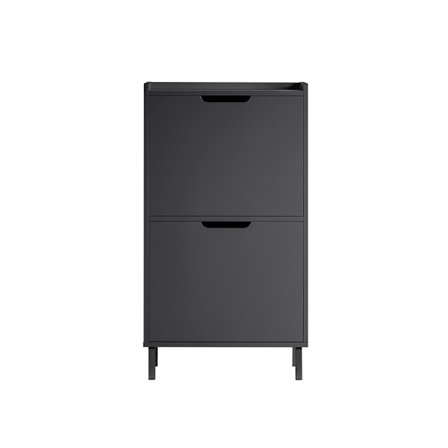 SoBuy musta kenkäkaappi 4 ovea kanssa 19x50.01x89.99cm, moderni FSR151-SCH