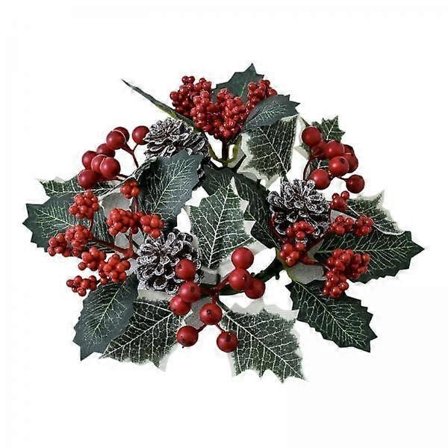 2x Lyskrans Livagtig Bordindretning Lysestagekrans Lysestageholderkrans, til Stue Dør Thanksgiving