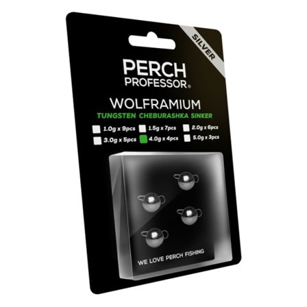 Perch Professor Wolframium Tungsten Cheburashka Sinker Silver - 4g (4-