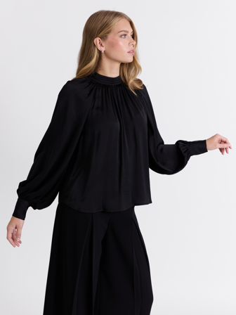 MATCH - Mira bluse - Donna - Str. 36 - Dame - Skjorter & Bluser - Svart - 60% Polyester - resirkulert, 40% Viskose