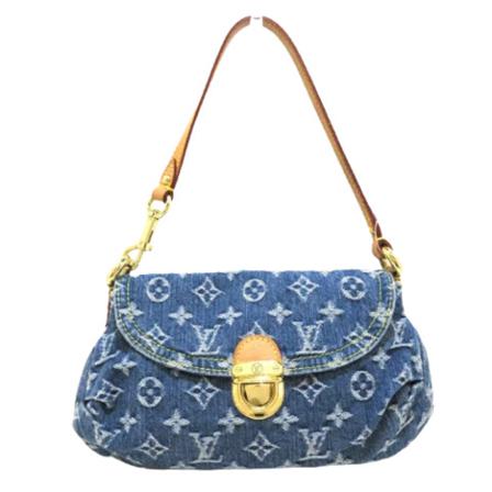 Louis Vuitton Vintage, Blue Denim Louis Vuitton Pleaty Blauw, Dames, Maat:ONE Size,Katoen