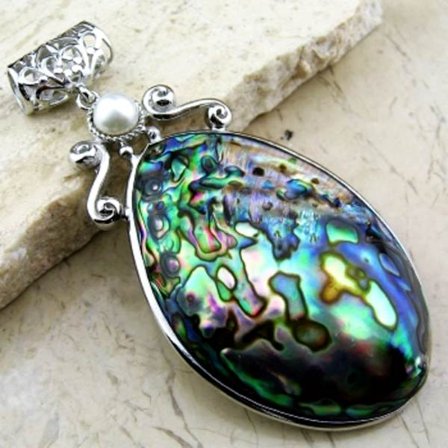 Ny Unisex Silverhänge snäckskal Silver