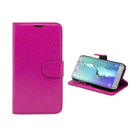Nahkakotelo / Lompakko - Samsung Galaxy S6 Edge Plus Rosa