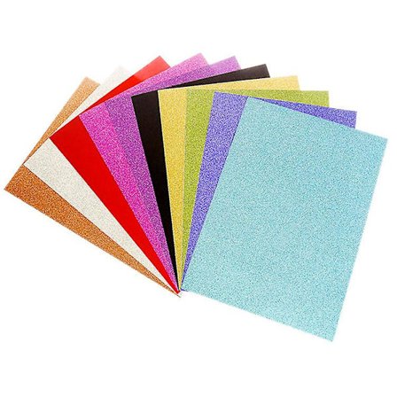 Sunrain 1 Förpackning med 10 Glittrande Skumark 8 tum X 11,6 tum - Flera Färger - Perfekt Kompatibel