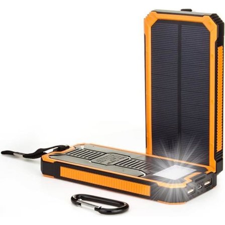 15000mAh Solar Batteriladdare Power Bank Bärbar reservladdare Vattentätt externt batteri med 8 LED Dual USB