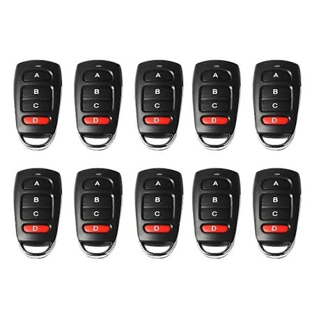 10 stk. Trådløs 433 MHz fjernbetjening Kopiering Læring Fast Rullende Kode 433 MHz Nøgle Fjernbetjeningsåbner