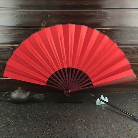 Fjedervifte - Ensfarvet - Stor 27cm - Rød