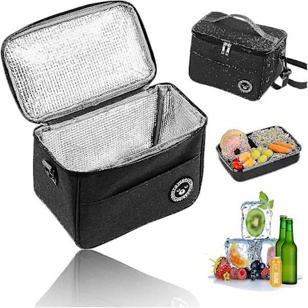 6L kylväska, kylväska isolerad lunchväska vattentät hållbar bärbar toteväska