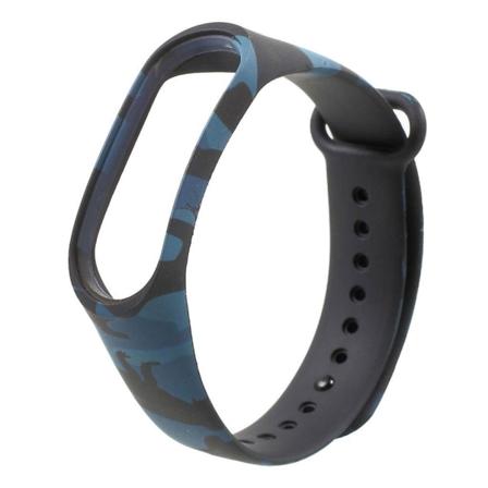 Xiaomi Mi Band 3 naamioitu silikoninen kellonauha - Sininen Blue