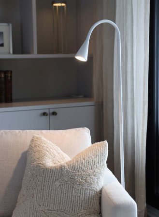 Flex gulvlampe - matt hvit