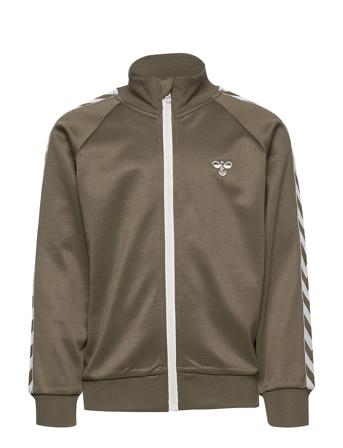 Hmlkick Zip Jacket Sweatshirt Trøje Grøn Hummel