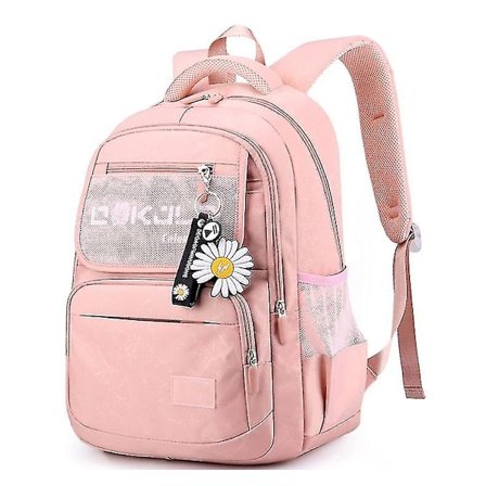 Piges Skoletaske Rygsæk Multi Lomme Vandafvisende Skoletaske Stor Kapacitet Casual Laptop Rygsæk Skole Rygsæk Med Laptop Rum Og Daisy P