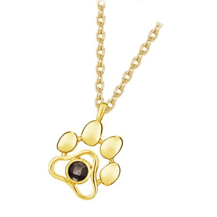 Kvinnor Halsband Pet Paw Palm Print Hängande Hals Smycken