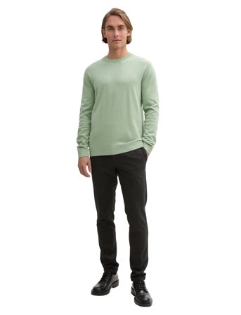 Tom Tailor Basic Crewneck Knit - Green - S