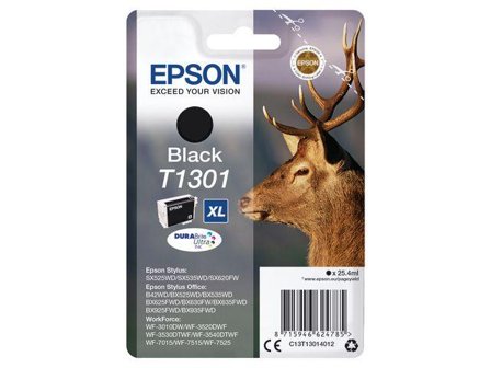 Epson T1301 - XL-størrelse - svart - original - blekkpatron