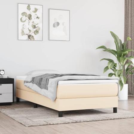 Vidaxl Pocketresårmadrass Gräddvit 90x190x20 Cm Tyg Kräm