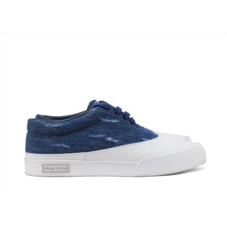Miu Miu Pre-owned, Baskets Blauw, Dames, Maat:38 EU