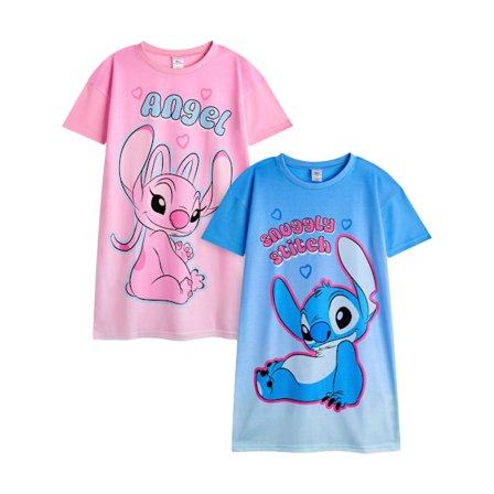 Lilo & Stitch Flickor Stitch & Angel Kortärmad Nattlinne (Pa
