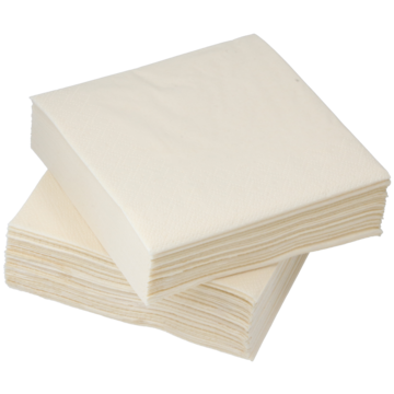 Serviett 3-Lag Vanilje 24x24cm