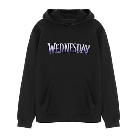 Wednesday Dam/Dam Logo Hoodie XXL Svart/Lila