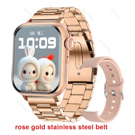 Ny Smart Watch Män Kvinnor för apple Series Watch 9 Alltid på Display Kroppstemperatur BT Samtal NFC Smartwatch för apple Android