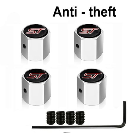 4 stk. tyverisikre ventilhetter for bildekk, lastebiler, motorsykler, ventilhette med langfinger, støvtett forsegling, tett passform