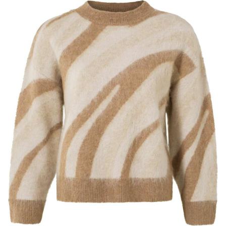 Yaya - Stickade Tröjor & Koftor - Beige - Dam - Storlek: 2xs, Dam, Storlek: 2XS