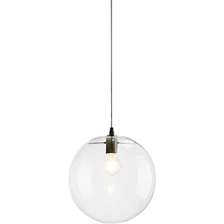 Vinger av vind Glass Ball E27 Pendel Lysekrone Transparent Dråpe Glass Hengelampe Svart Lampeholder, Glass, 20cm, 20