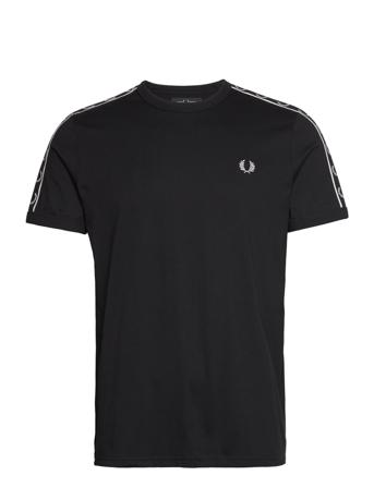 C Taped Ringer T-Shirt T-shirts Short-sleeved Musta Fred Perry