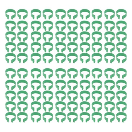 100 stk. Fjerkræfødder Ring Åben Type Spænde Opdræt Kylling And Gåse Fod Ring Kylling Tilbehør Grøn 16mm