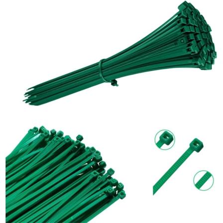 Grønn - 10 cm 100 stk, universelle plast kabelbindere - standard s
