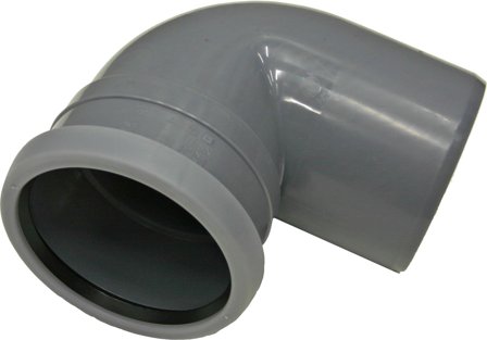 Pipelife 170364 Bøy med 1 muffe, 88,5° 75 mm, Innendørsavløp