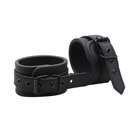 1 par svampomslag med spänne handbojor läder handbojor par kul vuxenleksak (handbojor)