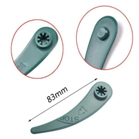 10-pakning med erstatningskniver til gressklipper, kantskjærblad for Bosch Durablade Art 23-18 Li Art 26-18 Li gresstrimmer, grønn