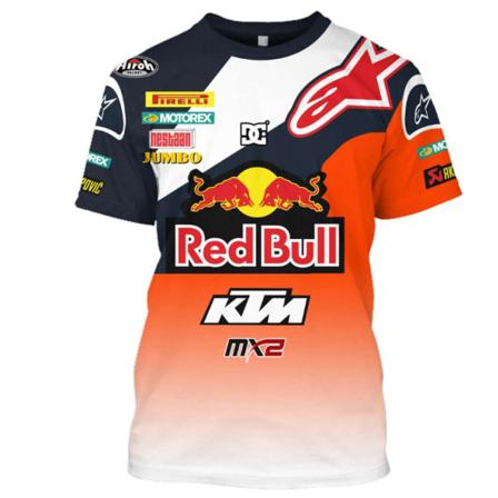 2023 ny sommar utomhussport mountainbike motorcykel KTM team rund hals korta ärmar style 3 XXL