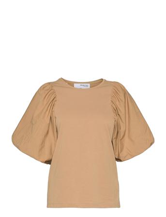 Slfadrianna 2/4 Tee Beige Selected Femme