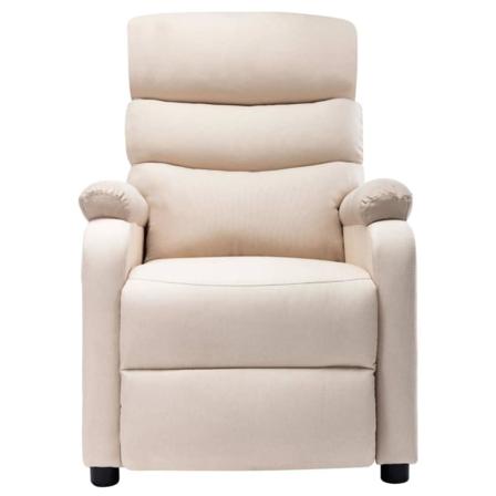 Vidaxl Elektrisk Reclinerfåtölj Gräddvit Tyg Creme