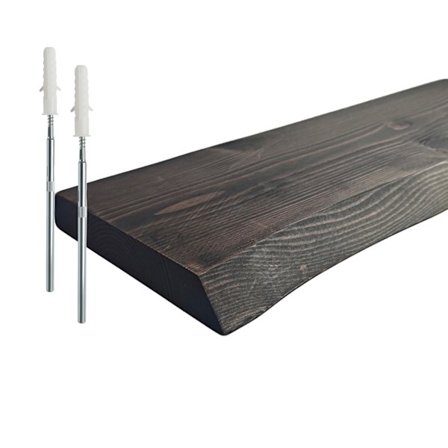 Live Edge -puinen hylly – rustiikkinen kelluva muotoilu