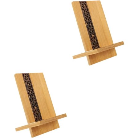 2 stk. Træ Mobiltelefonholder Japansk Stil Træ Telefonholder Mobil Stativ Træ Telefon Dock Lazy Tommelfinger Stativ Desktop Computer Stativ Dekorativ