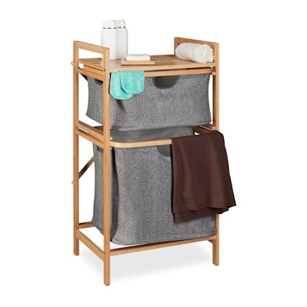 Pyykkikori, jossa 2 lokeroa