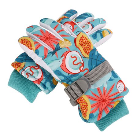 2 par Børne Termiske Vandtætte Vindtætte Skihandsker Vinter Snehandsker Lyseblå